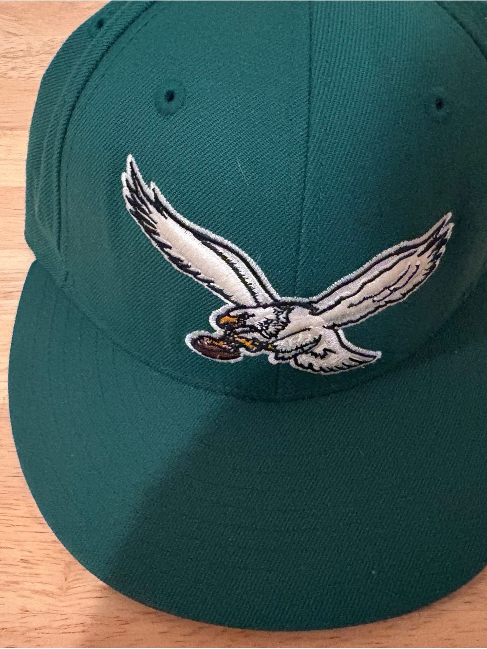 USED Kelly Green Philadelphia Eagles Mitchell & Ness Size 7 1/8 Cap Hat 80’s NFL